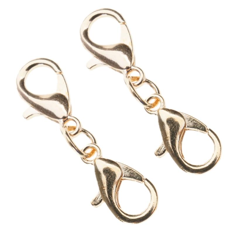 10 шт., маленький удлинитель браслета, ожерелье, укорачивающая застежка, удлинитель браслета, двойная застежка-лобстер, удлинитель