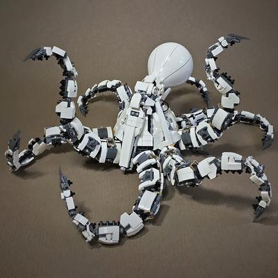 MOC Механический Зверь Механический Осьминог Модель Сборка Мелкие Частицы Сборка Строительные Блоки Игрушка Подарок Мальчику