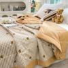 New Washable Cotton 3D Quilted Bean Blanket With Soybean Fiber Can Be Machine Washable Lightweight Luxury Cover Blanket