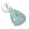 Natural Aquamarine Gemstone 925 Sterling Silver Jewelry Pendant 2.25" K5V76