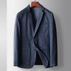 Spring and Autumn Light Luxury Business Single West Young and Middle-aged Denim Color Series Bright Line Suit Jacket Tide