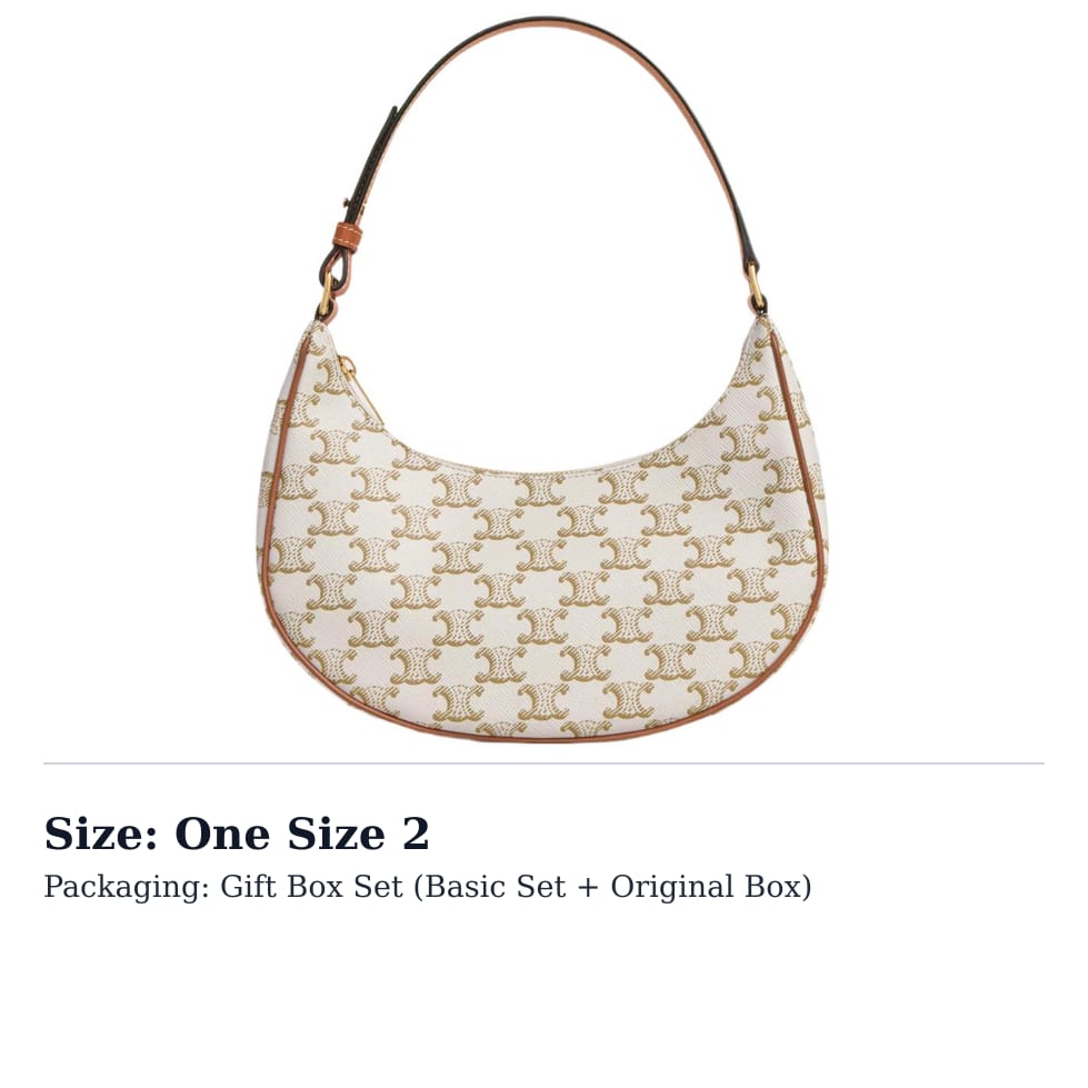 Celine Сумка через плечо AVA из коровьей кожи Regular Женская Конфетный и Белый 193952BZJ-01BC
