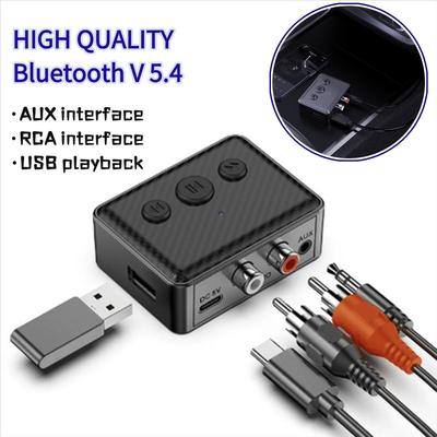 Аудиоприемник Bluetooth 5.4 3,5 мм AUX RCA USB U-Disk Стерео Музыка Беспроводной Аудиоадаптер Для ПК ТВ Автокомплект Динамик Усилитель
