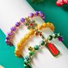 3Pcs/Set Merry Christmas Tree Snowman Santa Claus Bracelets For Women Men Acrylic Beads Christmas Deer Bracelet New Year Jewelry