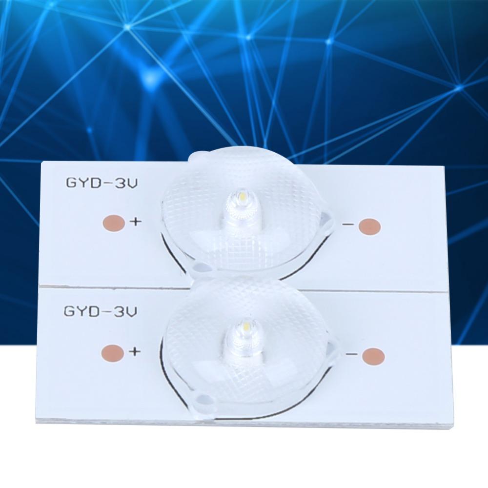 20 шт. Стекловолоконная плата Светодиодные лампы 3 В Светодиодный чип SMD Светодиодная линза 32-65 Светодиодный телевизор Ремонт