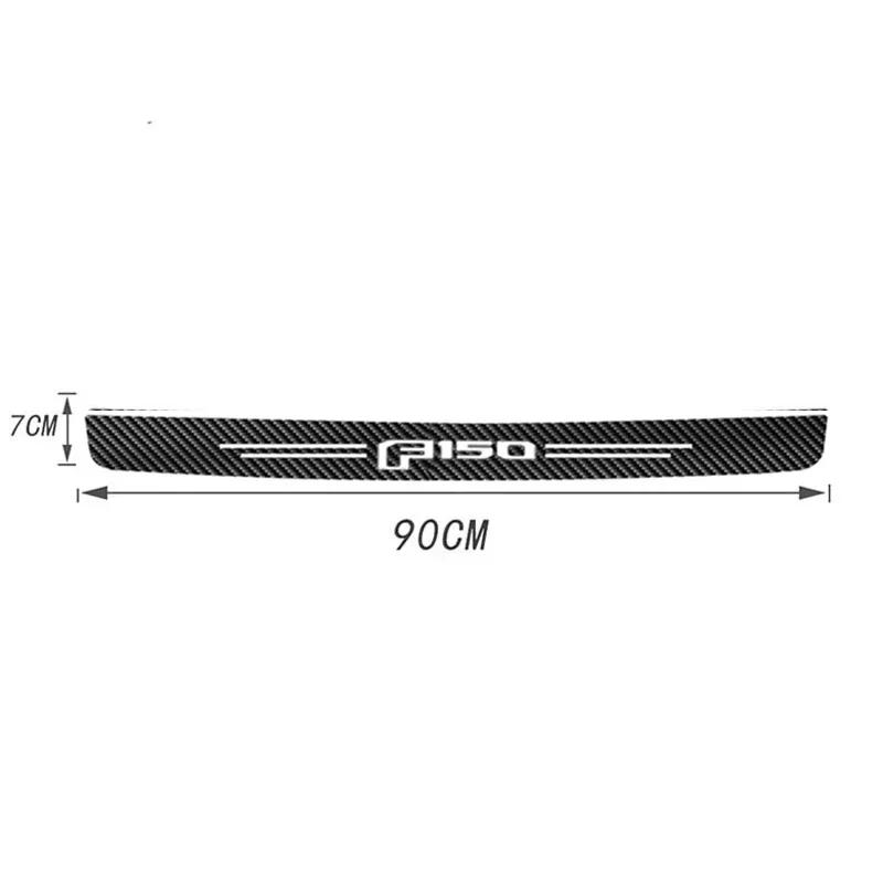 AAANG1 New Carbon Fiber Car Door Sill Sticker Threshold Side Anti Scratch Sticker For Ford F150 Logo Waterproof Decal Car Accessories