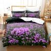 Purple Bedding Set Linens Duvet Cover Bed Quilt Pillow Case 3D Comforter Lavender Butterfly Double Full King Queen Twin Single