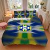 3Pcs Brazilian Football Crest Bedding Sets For All Sizes New 3D Printed Bed Cover Comforter Duvet Cover Pillowcase Bedroom Decoration