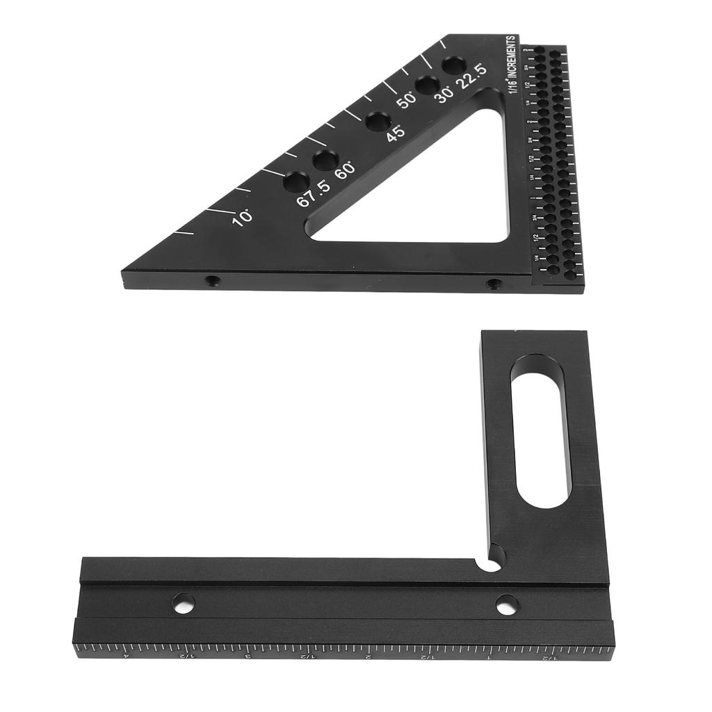 3D Multi Angle Measuring Ruler 45 90 Degree Aluminum Alloy Woodworking Square Protractor Miter Trian