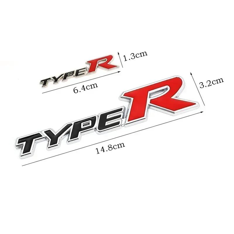 3D Metal Car Front Grille Emblem Badge Decals for Honda Type R Racing Type S Sport Logo Civic Accord CRV HRV CITY CRIDER Pilot