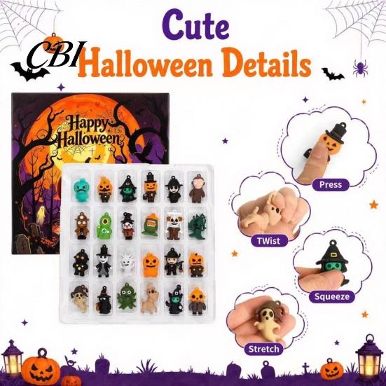 Kids Halloween Countdown 2026 Advent Calendar, 24 Day Box with Cute to Calendar Collectible Toys, Spooky Holiday Gift Box, Home Party Decoration