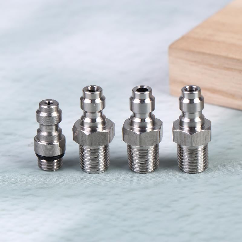Quick Connect Valve 8mm Male Connector High Pressure Fitting Durable Leakproof Design for Hydraulic Systems