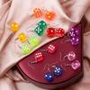 Handmade Cartoon 3D Resin Dice Drop Earring Tassel Casino Candy Color Personality Fun Zircon for Women Female Gift