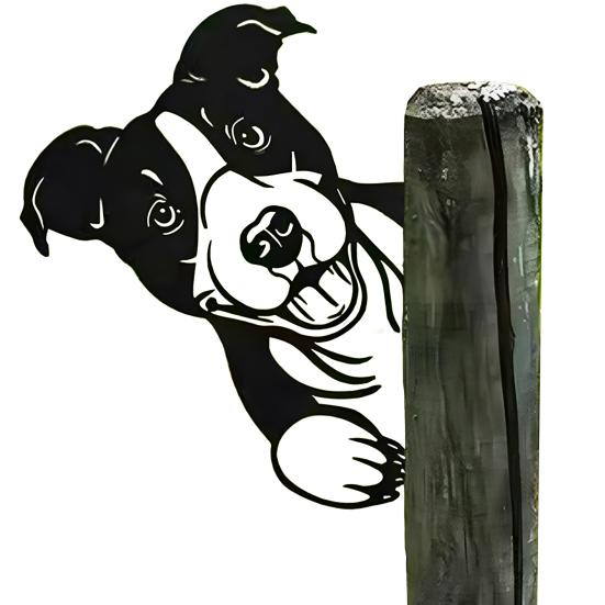 Peeping Animal Sign Weather-proof Heavy Duty Outdoor Garden Patio Yard Lawn Metal Donkey Horse Cow Sheep Dog Pig Lion Silhouette Decoration Ornament