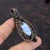 Кулон из синего кружева с агатом, кулон, обернутый медной проволокой, медные украшения ручной работы, очень красивый кулон с драгоценным камнем, подвеска из проволочной обертки для подарка