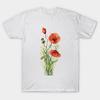 T Shirt Women Red Poppies Harajuku Print Kawaii Tshirt Summer Short Sleeve Female T-Shirt Top Tee