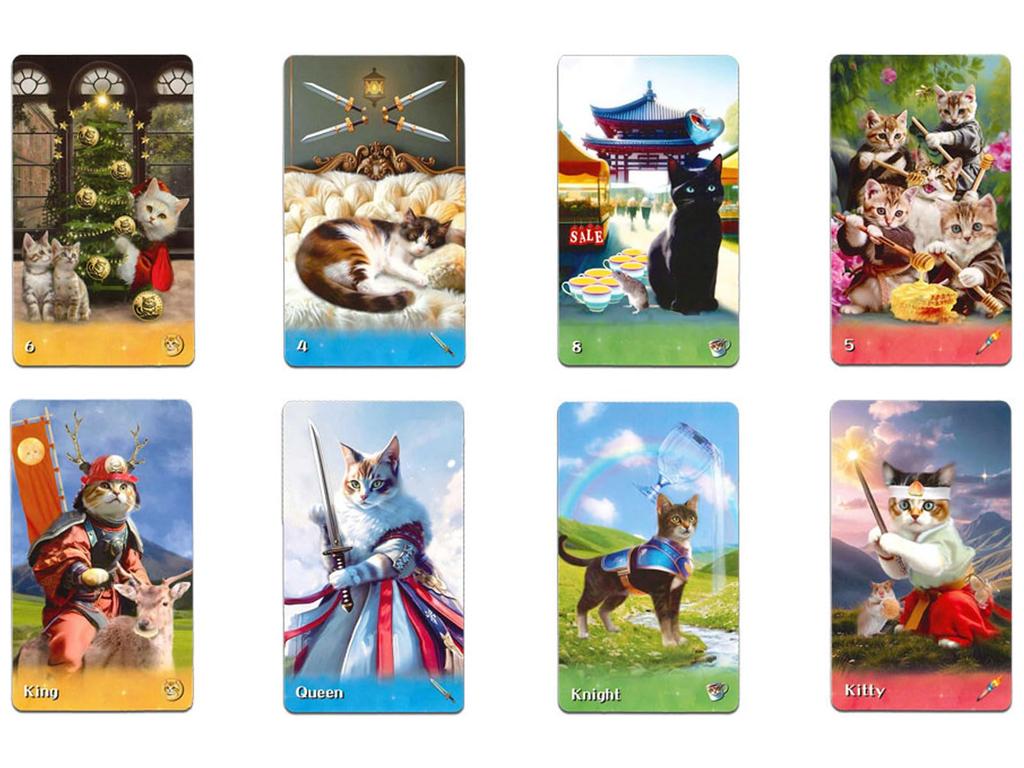 Nichiyu Tarot Fortune Telling Nyans of Healing and Brought to You by the Star of 78-Card Cards, Rider-Waite-Smith Edition, [Authentic] [Happy Tarot]