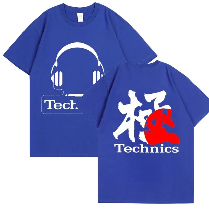 Футболки с принтом Real Djs Matter Technics для мужчин с коротким рукавом Harajuku Street, летние футболки Technics Headphone DJ Harajuku, футболка для мужчин