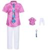 Comfortable Polyester Cosplay Costume For Character In Suit Set With Shirt Pants Accessories For Event