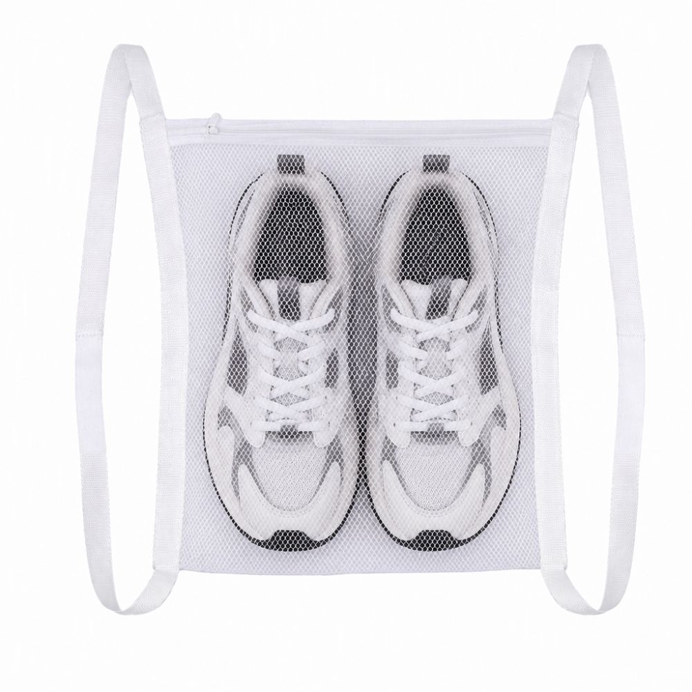 Anti-Deformation Sneaker Laundry Bag Zipper And Strap Mesh Laundry Bag Basketball Shoes