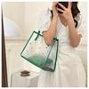 2pcs/set Beach Jelly Shoulder Bag Waterproof Shopping Bag Casual Transparent Totes Bag  Outdoor