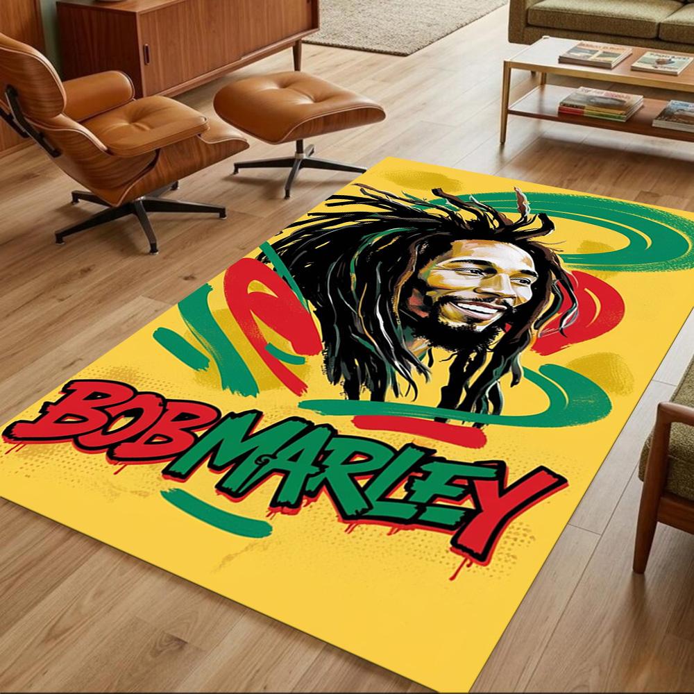 Bob Marley Floor Mat Suitable for Study room Dining Room Game Room Decorate room Anti-slip Rug Decorate Offices Perfect Gift for Friends & Family