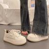 Muffin Versatile Little White Shoes Women's Niche Thick Baseplate Shoes 2024 Spring and Autumn New Popular Leisure Sports Bread Shoes
