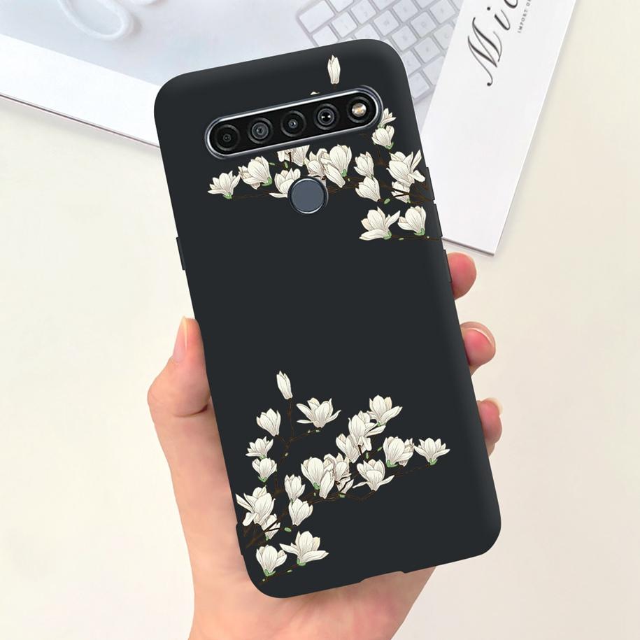 Чехол для LG K61 LMQ630EAW LM-Q630 Модный Цветочный Мягкий Чехол-Бампер Для LG K61 2020 K 61 Силиконовая Задняя Крышка Для LGK61 Funda