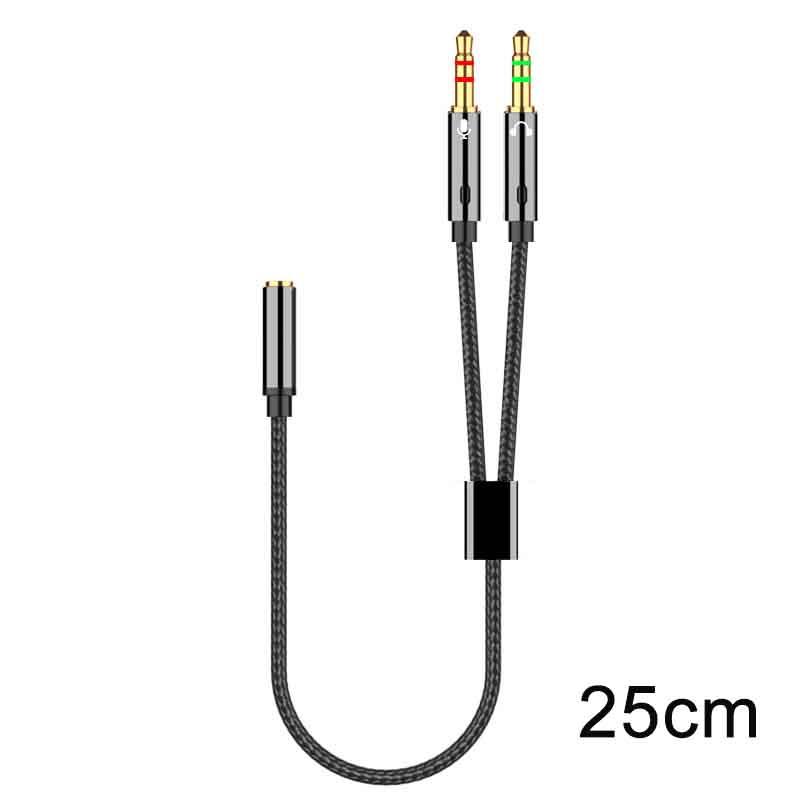 25/50/100 см Аудио Конвертер Y-разветвитель для Наушников и Микрофона для Компьютера 3,5 мм Женский на 2 x Двойной 3,5 мм Мужской Наушники Микрофон