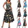 Women's Summer Spring Casual Floral Sundress Sleeveless Beach Vacation Flowy Boho Tank Midi Dresses