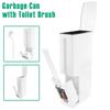 Узкое мусорное ведро Узкий ПП Интегрированный Туалетный ершик Мусорное ведро с откидной крышкой Дренажный дизайн для ванной комнаты Узкие пространства Мусорное ведро