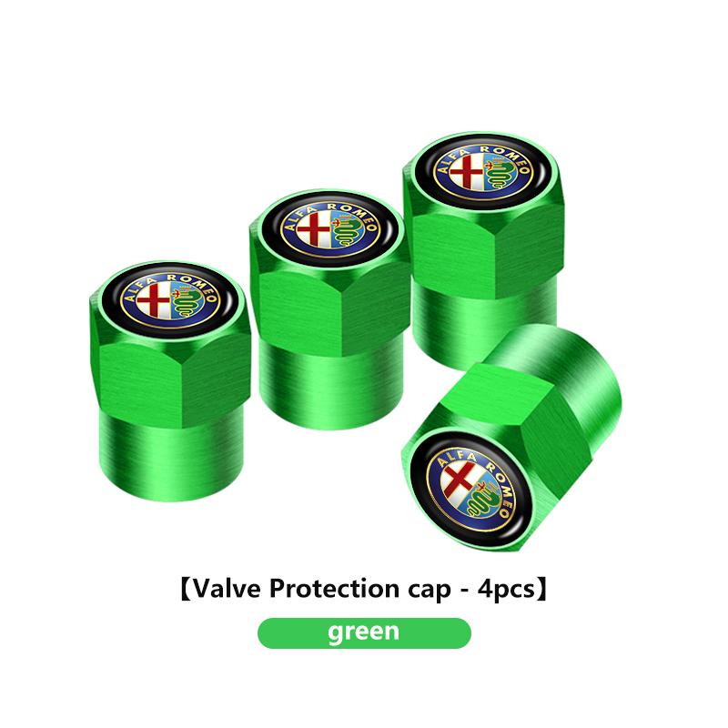 For Alfa Romeo 4Pcs Car Tire Valve Value Protection Caps Badge Accessories For Alfa Romeo 159 Giulietta 156 147 Giulia Mito GT S