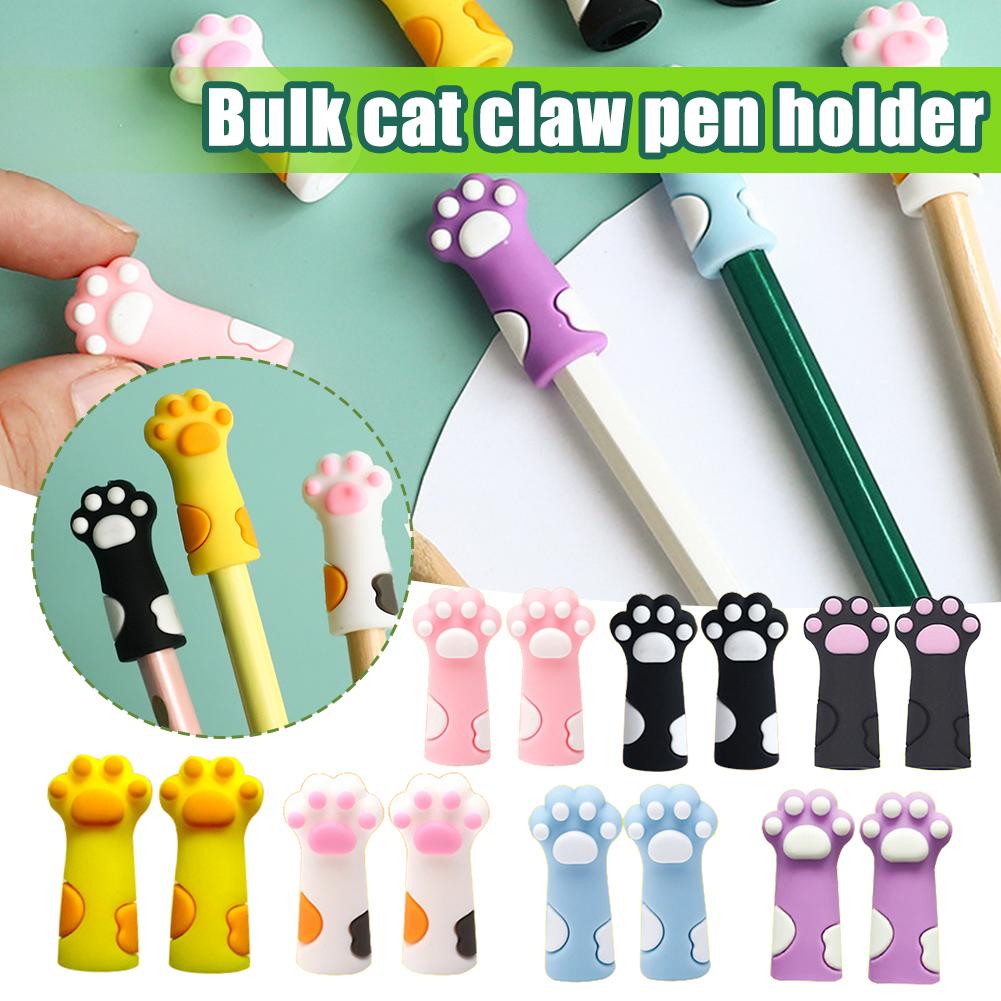 6/12 шт. фиксаторы для спиц «кошачий коготь», разноцветные силиконовые принадлежности для лап, симпатичный наконечник для вязания C G6S0