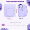 kinokoo Instax Mini 12 Case, Fujifilm Instax Mini 12 Camera Case with Snap Closure and Shoulder Strap (Purple)