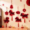 Year of The Horse Pendant 2026 Red Tassel Hanging Ornament New Year Wall Decoration Lunar Festival Door Decor