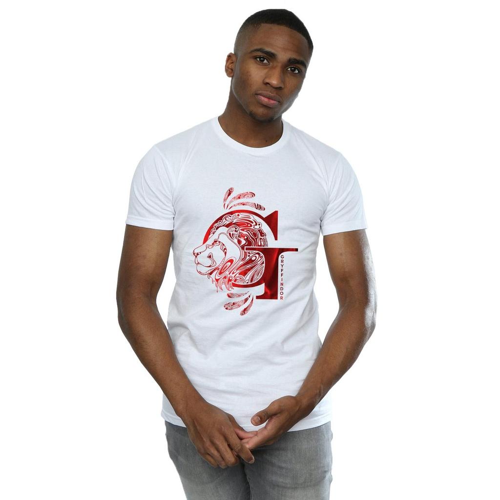 Harry Potter Mens Gryffindor Lion T-Shirt