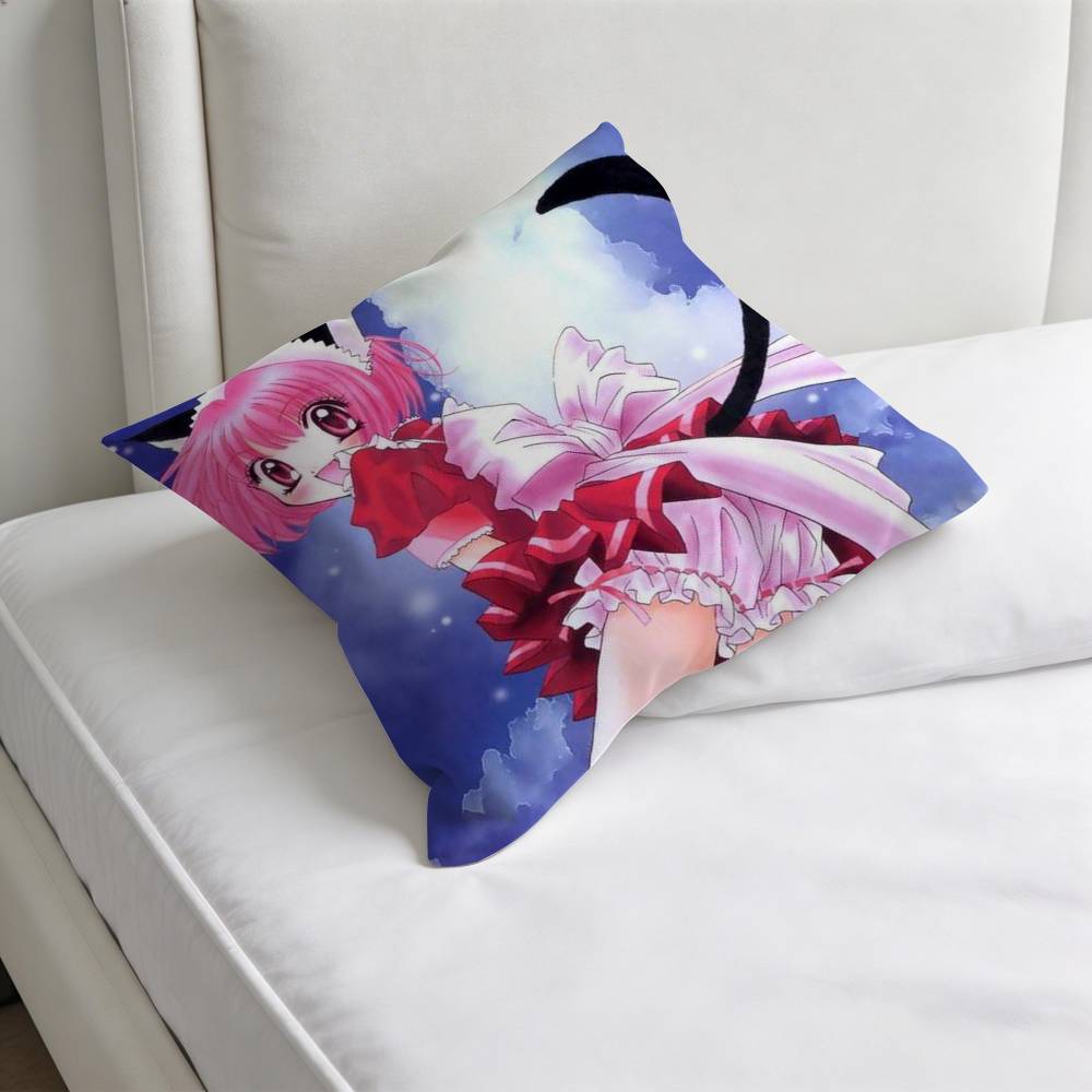 TTokyo Mew MMew Ichigo Fashion Square Pillow Case Durable Throw Pillow Cover for Sofa Couch Chair