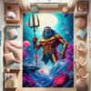 Aquaman fantasy movie rug, suitable for bedrooms, living rooms, and sofa décor; large children's play rug.