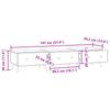 TV Cabinet Artisan Oak 147 x 34.5 x 30 cm Particleboard