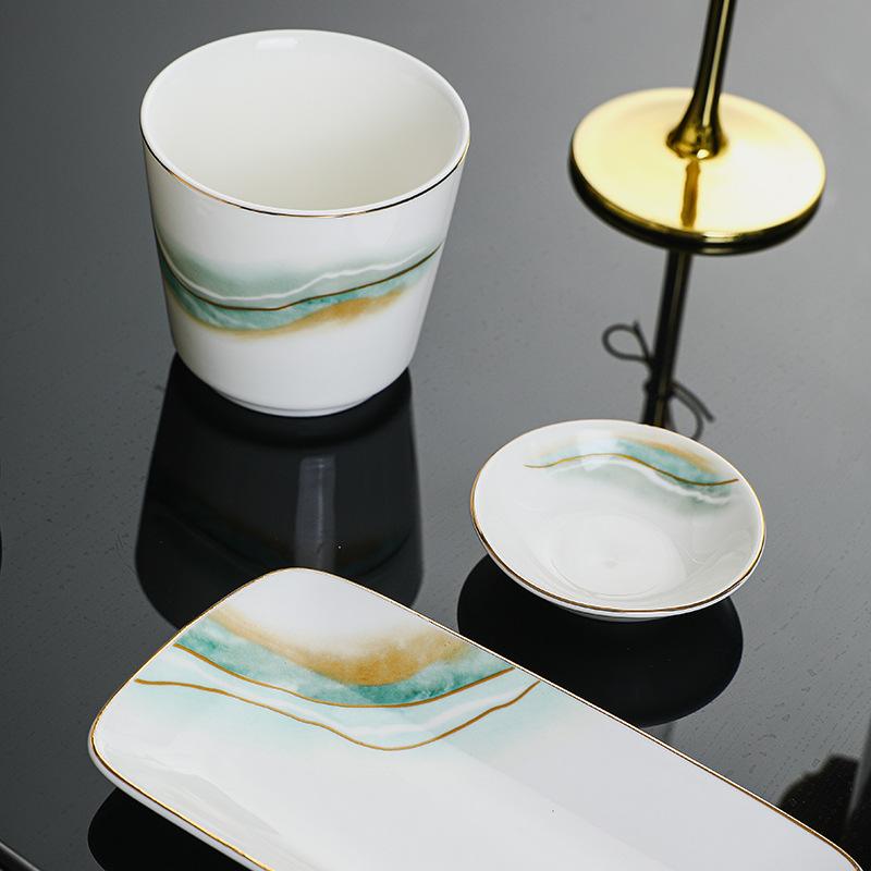 Набор посуды, элитная клубная столовая, набор посуды с китайским пейзажем