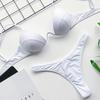 Сексуальные женские комплекты бикини Push Up, однотонные, с глубоким вырезом, женские пляжные купальники, купальники с V-образным вырезом, купальный костюм Biquini, летний купальник Biquini