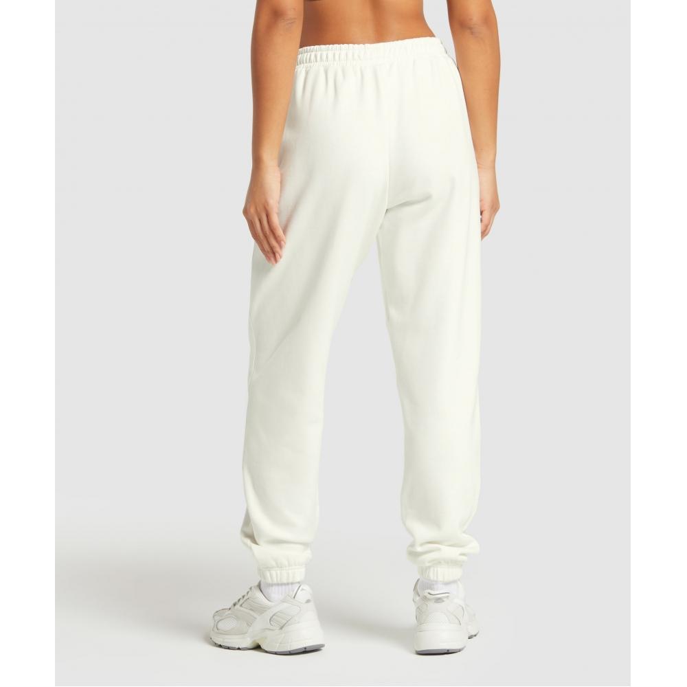 Gymshark Тренировочные флисовые джоггеры мягкие белые B7a4d Wcmy