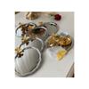 Stainless Steel Oval Model 20*25 Cm Service And Presentation Tray With Butterfly 6 Pieces