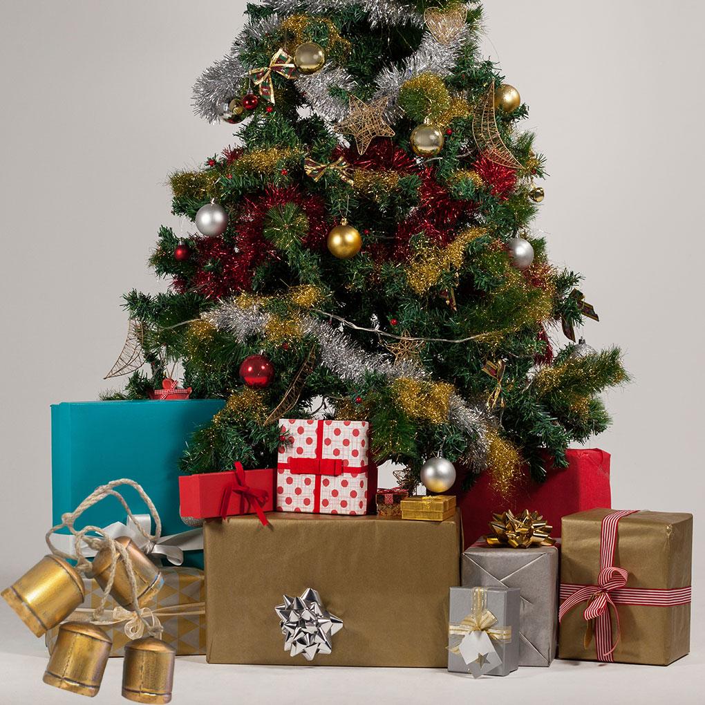 Рождественский колокольчик Праздничные украшения для радостного праздничного сезона Винтажный рождественский коровий колокольчик Легко