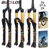 BUCKLOS 26/27.5/29 дюймов Воздушная Амортизационная Вилка для Горного Велосипеда с Регулировкой Отскока Велосипедные Вилки 9x100 мм Быстросъемная Велосипедная Вилка Ход 140 мм