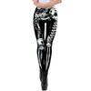 Металлический механический скелет принт женские повседневные леггинсы 1