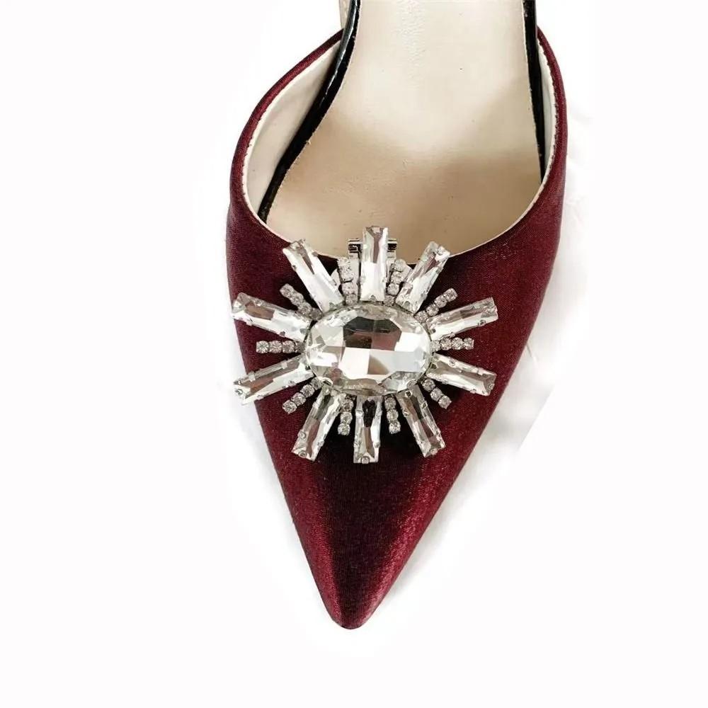 Disassemble Sandals, High Heels, Accessories, Alloy Rhinestone Shoes, Floral Shoe Buckles, Shoe Upper Accessories, Versatile Toe Decorations