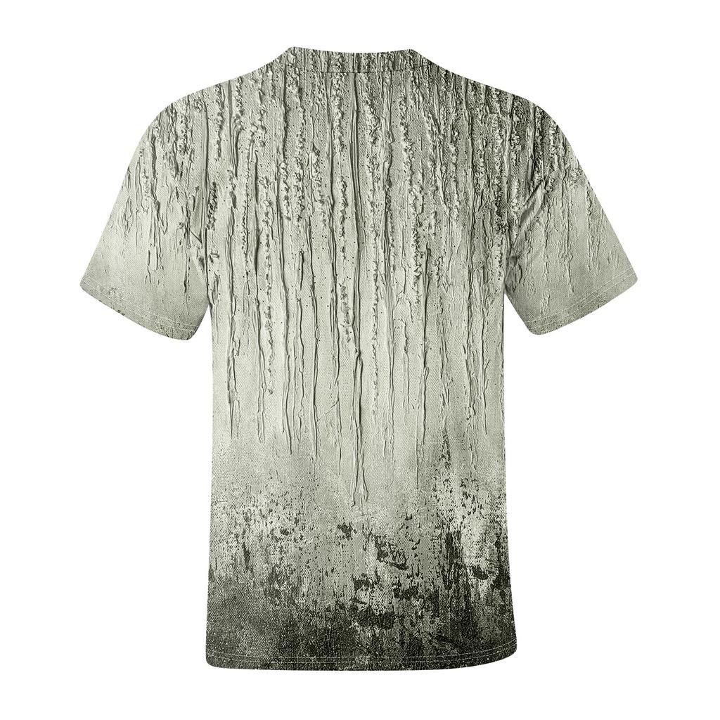 Летняя мужская популярная футболка с круглым вырезом и коротким рукавом с принтом