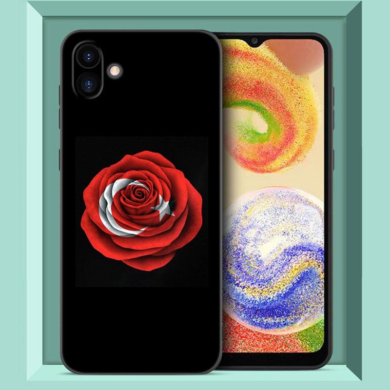 Turkey Turkish Flag Black Phone Case For Samsung Galaxy A01 A03 Core A04 E A02 A05 A10 A20 A21 A30 A50 S A6 A8 Plus A7 2018