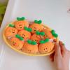 Peas Eye Orange Plush Keychain Cartoon Fruit Stuffed Doll Pendant Car Key Ring Backpack Bag Decor Kid Gift